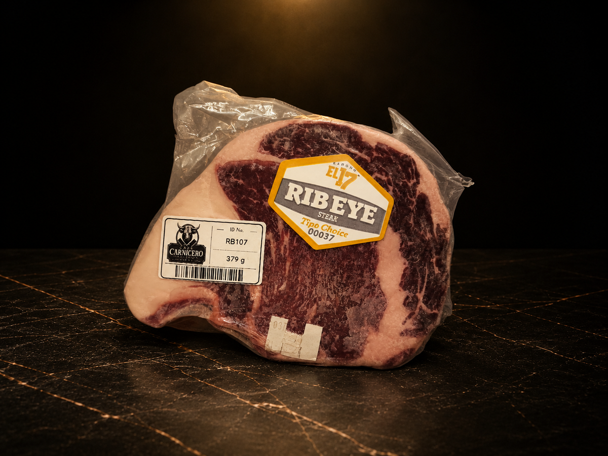 Foto real de Rib Eye 0,378 kg - RB107 - Casa Carnicero